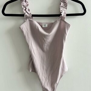 Sunday Best Purple Ruffled Bodysuit